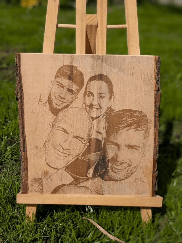 Gravure photo de famille