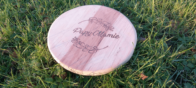 Dessous de plat rond "Papy & Mamie"